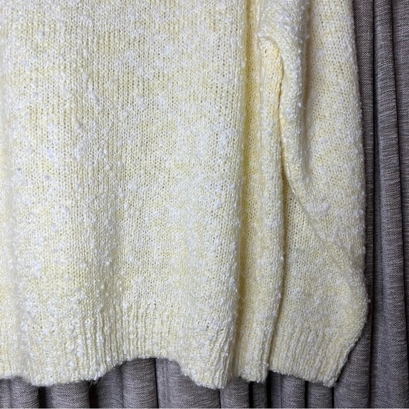 Vintage Pretense Yellow Boucle Pearl Button Cardigan Sweater Size 18W - Picture 11 of 12